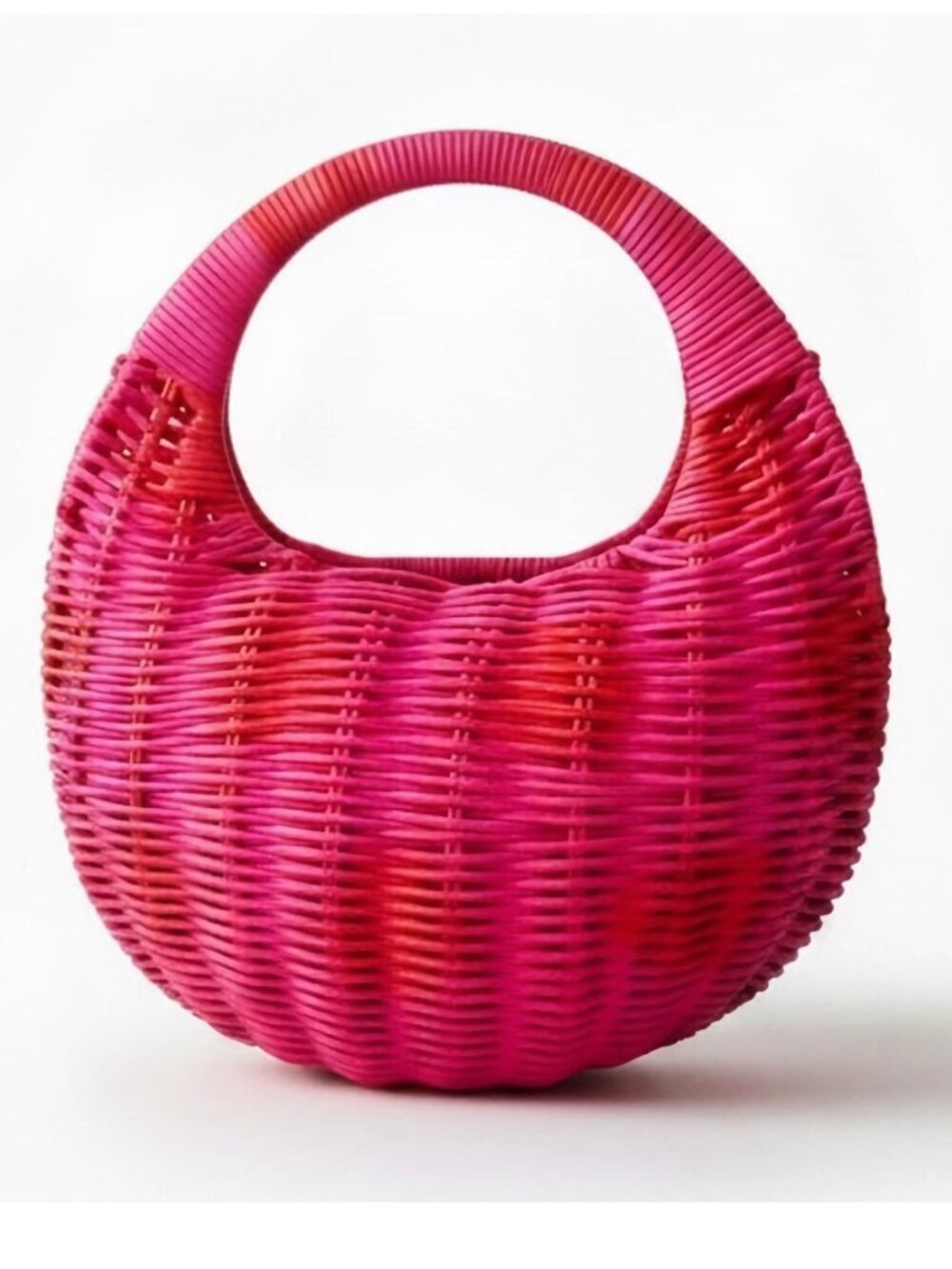 Kate Spade x Target Mini Pink Wicker Crescent Handbag Purse NWT